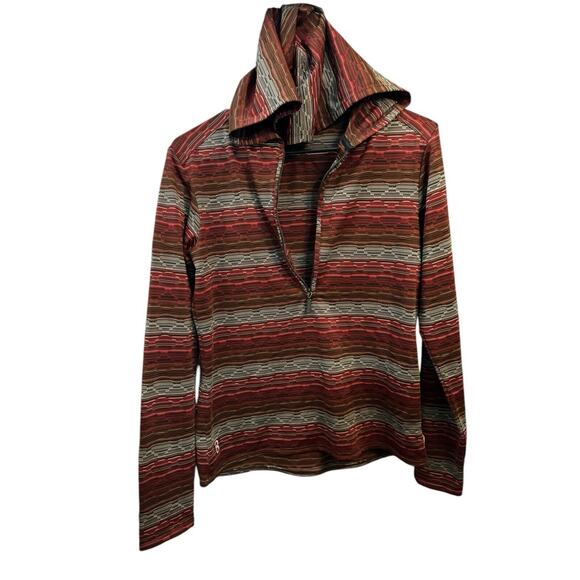 Lucy Activewear Pullover Sweatshirt Size Medium Hooded 1/2 Zip Long Sleeve - Picture 6 of 9